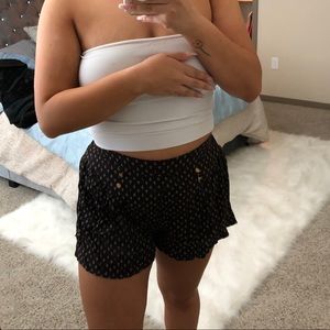 Flowy black sailor shorts